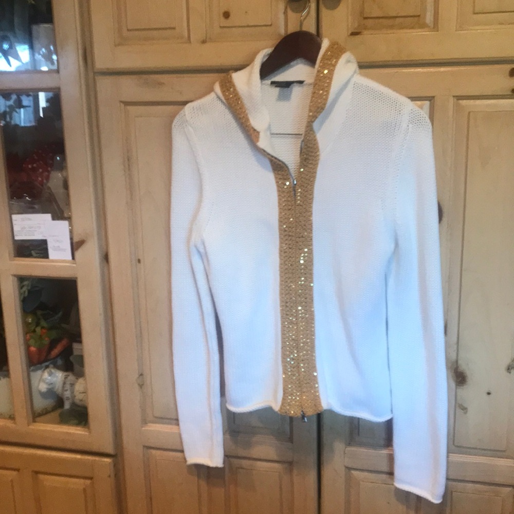 100% cotton Boston Proper sweater with gold ...